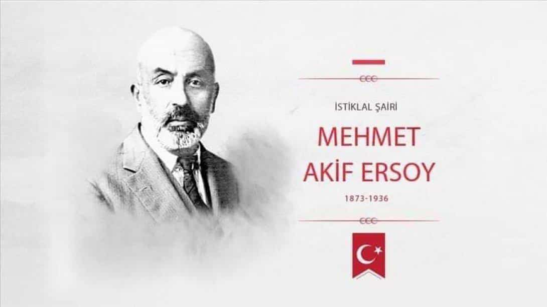İstiklalimizin ve İstikbalimizin sembolü, İstiklal Marşı'mızın kabulünün 101. yıl dönümünü kutluyor, milli şairimiz Merhum Mehmet Akif Ersoy'u rahmet ve şükranla anıyoruz. 